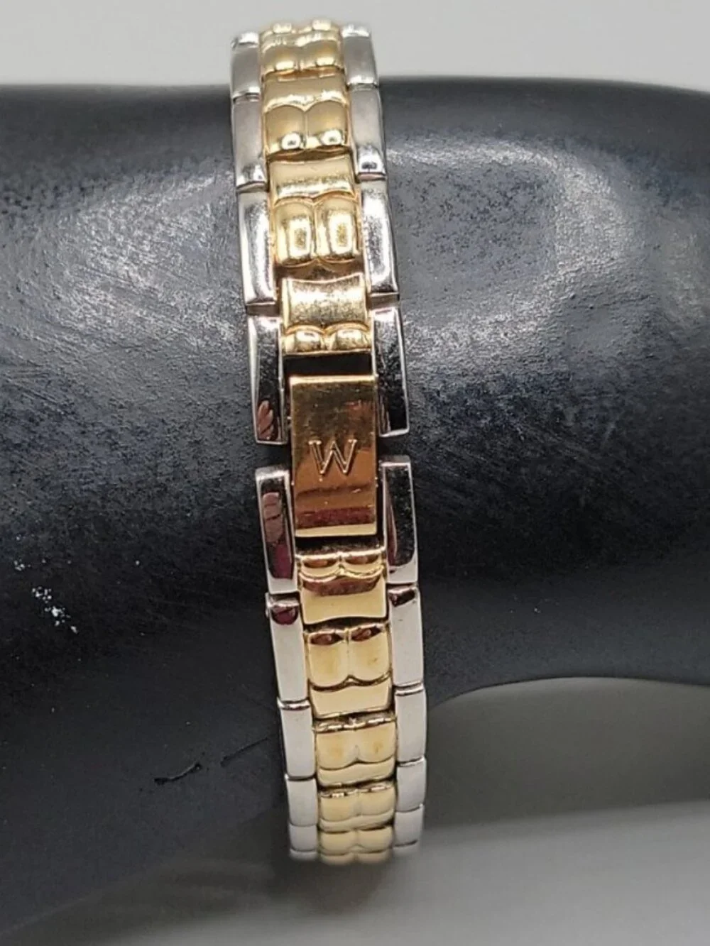 Vtg Waltham Ladies Tonneau Style Watch WAW042 Art Deco Crystal Bezel 6